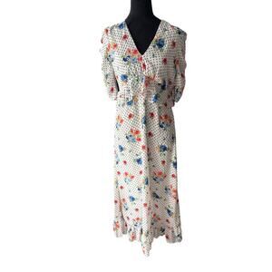 Twisted Wunder London Floral Ruffle Maxi Dress Size 6 New with Tags